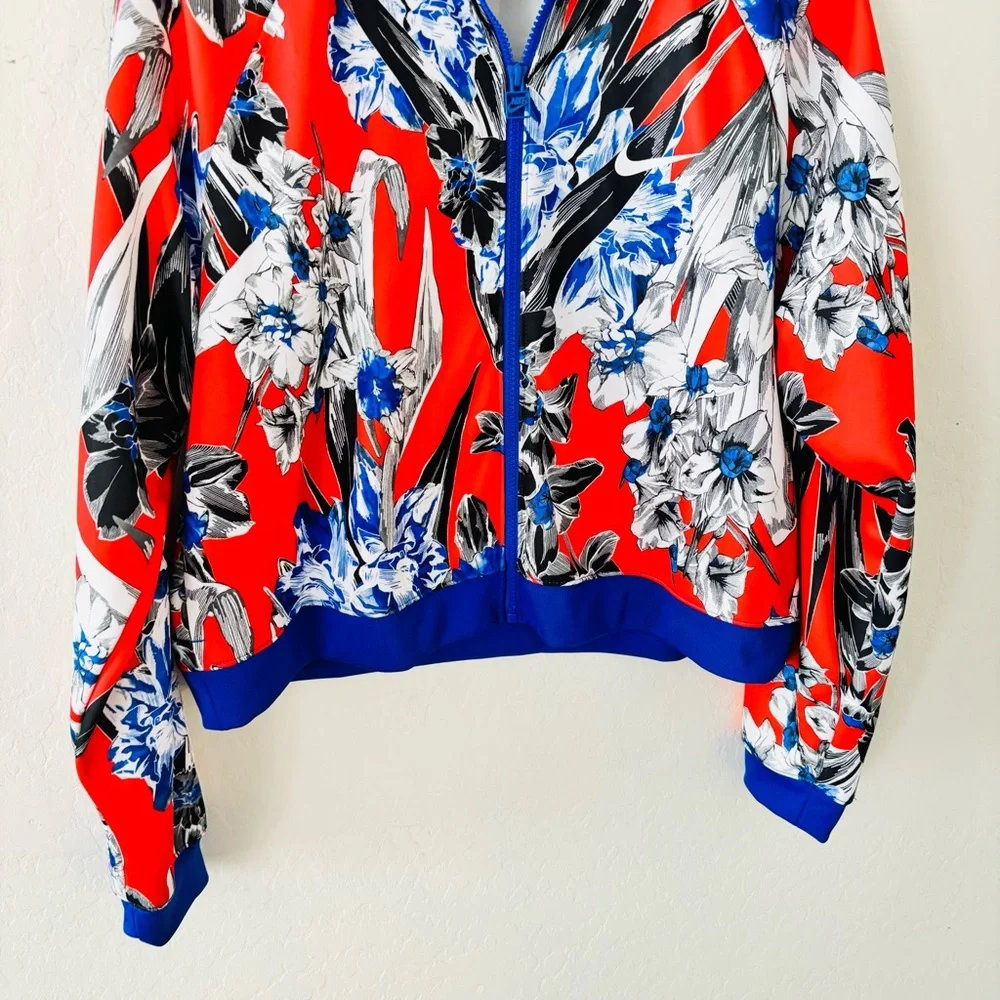 Nike Sportswear Hyper Femme‎ Floral Track jacket  Orange Red Blue White XL